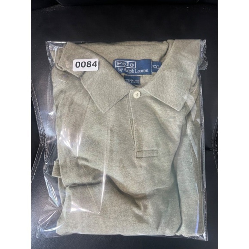 Polo Ralph Lauren Mens XXL Long Sleeve Polo Shirt Olive Green Cotton Pony Logo - Picture 8 of 8